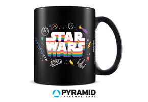 Beker: Star Wars - Pride Logo Rainbow - zwart