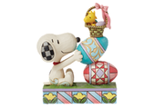 Figurine: Peanuts - Eggcellent Tower - (Snoopy & Woodstock Stacked Easter Egg)