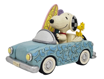 Figurine: Peanuts, Sunny Drives and Surfing Waves (Snoopy Surfboard Car)