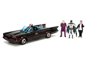 Auto: Batman, Robin, Joker, Penguin & Batmobile - Batman Diecast Model 1/24 Pack of 5 Classic TV Series
