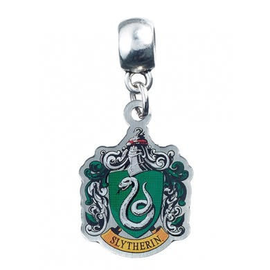 Bedeltje: Slytherin - Silver Plated / Crest / Slider Charm