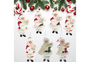 7 Hanging Ornamenten: Santa