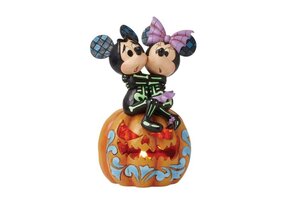 Figurine: Mickey & Minnie - Spine-tingling Sweethearts -  LED Pumpkin)