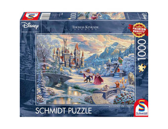 Schmidt Puzzle 1000 stukjes: Beauty and the Beast - Winter Enchantment