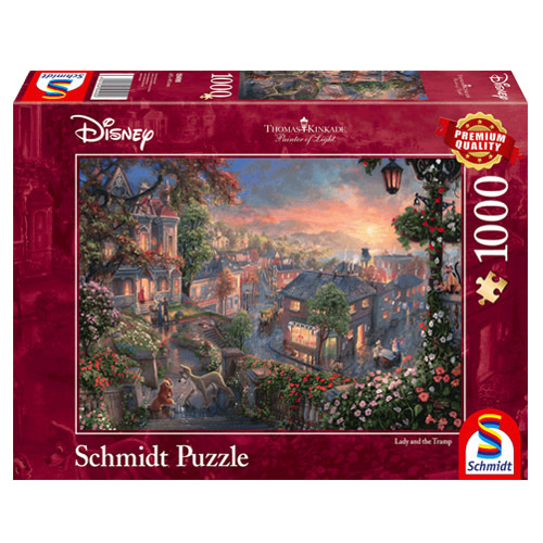 Schmidt Puzzle 1000 stukjes: Lady and the Tramp