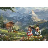 Schmidt Puzzle 1000 stukjes: Mickey & Minnie - In de Alpen