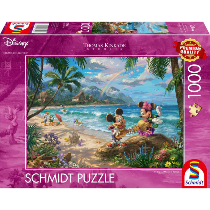 Schmidt Puzzle 1000 stukjes: Minnie & Mickey - Hawaii