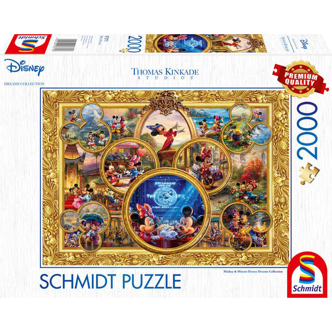Schmidt Puzzle 2000 astukjes Mickey & Minnie - Disney Dreams Collection