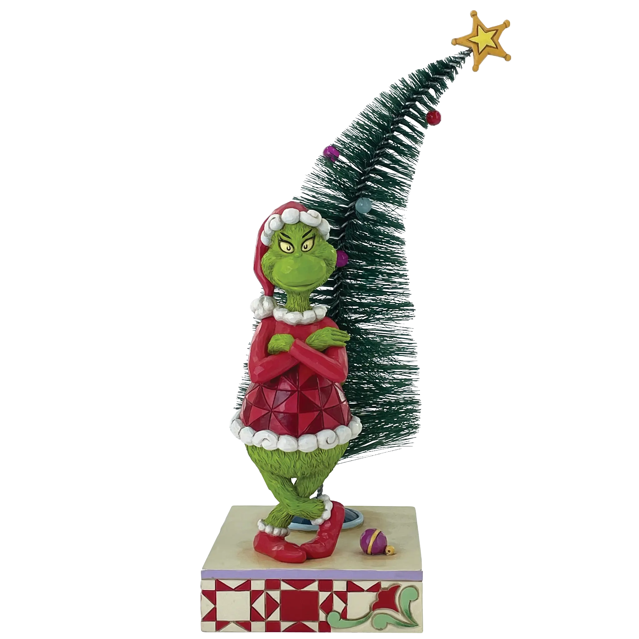 Figurine: Grinch -  Arms crossed wih Sisal Tree