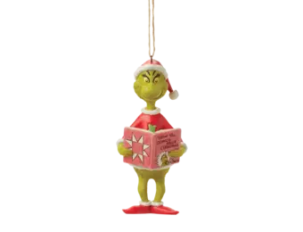 Hanging Ornament: Grinch - with Book