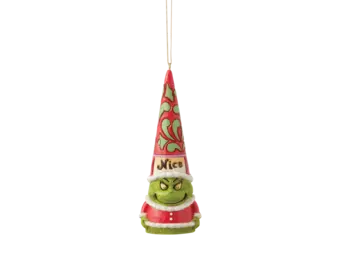 Gnome:  Nice Gnome - Naughty / Hanging Ornament