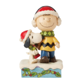 Figurine: Snoopy & Charlie Brown - Wrapped in scarf (Bundled in Friendship)