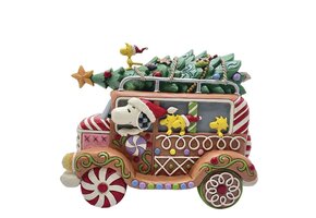 Figurine: Snoopy & Woodstock - Gingerbread Joyride