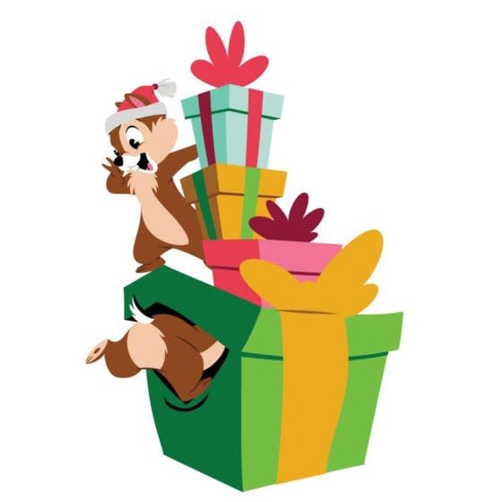 Figurine: Chip 'n' Dale - with Christmas