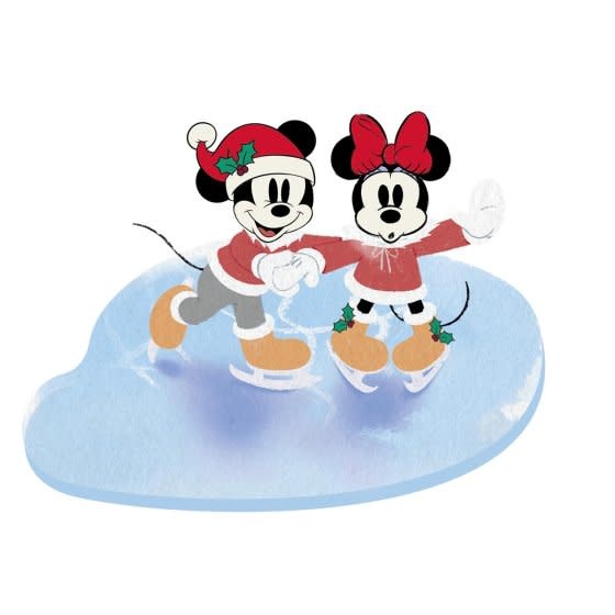 Figurine: Mickey and Minnie Mouse - Skating