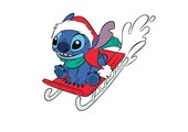 Figurine: Stitch -  Christmas Moment