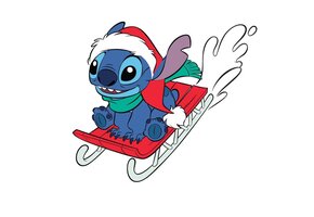 Figurine: Stitch -  Christmas Moment