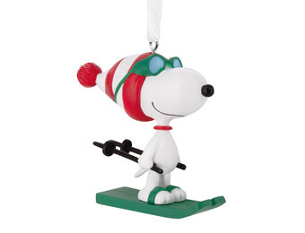 kerstornament: Snoopy - Skiing
