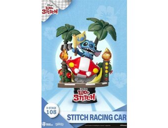 Figurine: Lilo & Stitch - Stitch Racing Car PVC Diorama
