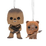 Kerstornament: Chewbacca & Ewok - Funko Buddy