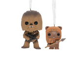 Kerstornament: Chewbacca & Ewok - Funko Buddy