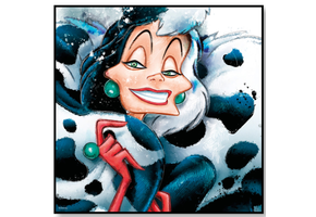 Canvas:  Cruella de Vil- 70 x70 cm