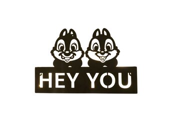 Metal door Sign: Chip & Dale - Hey You (LED)