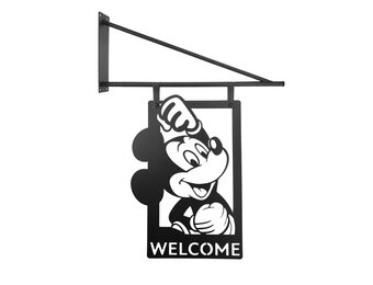 Metal Door Sign - Mickey Mouse - Swing (Welcome)