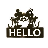 Metal door sign: Mickey & Minnie - Hello (LED)