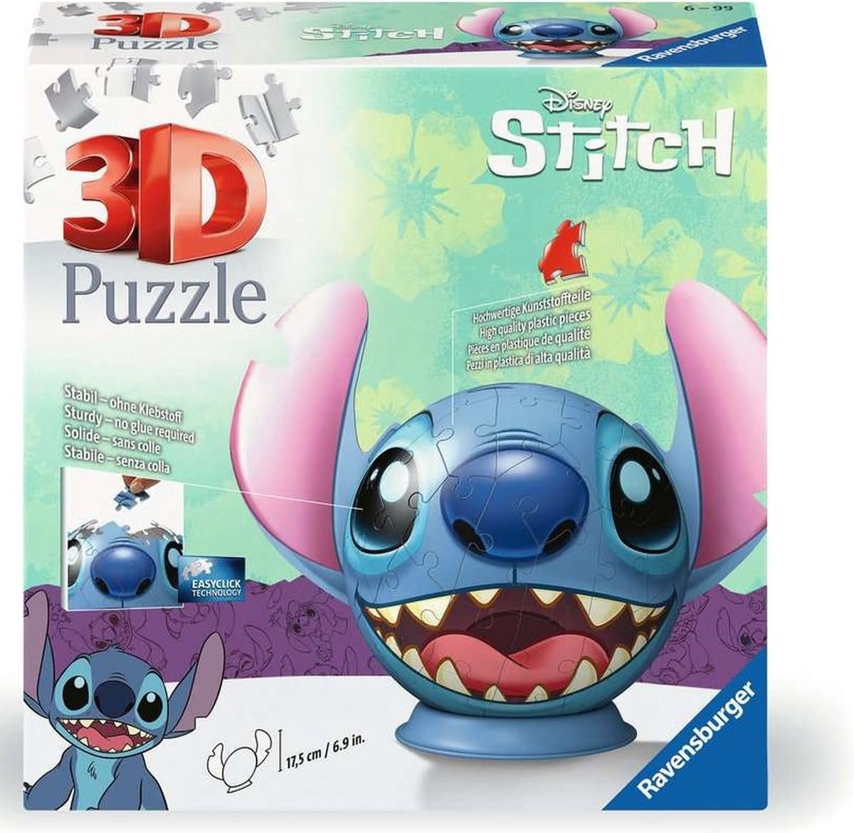 Ravensburger Puzzel 72 stukjes 3D: Stitch - met oren