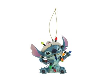 Hanging Ornament:  Stitch - Wrapped in Christmas Lights