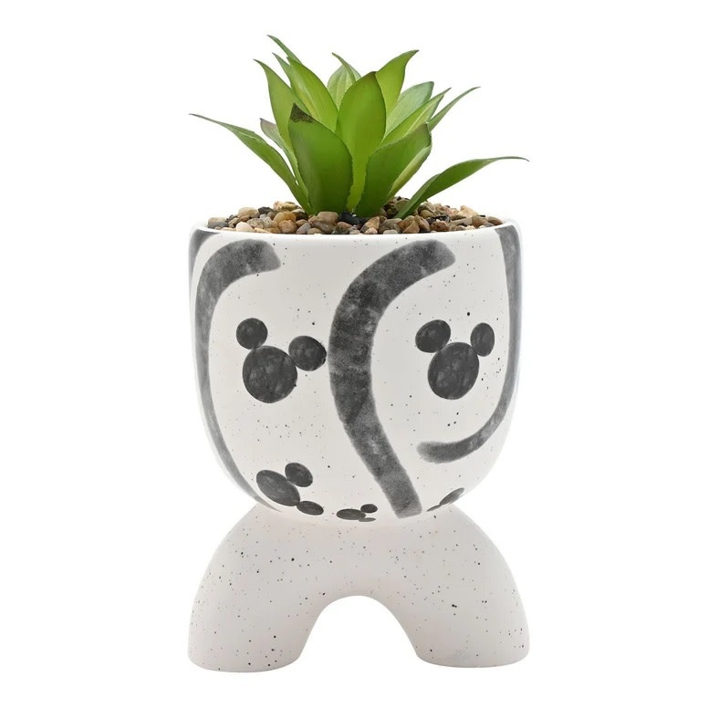 Shapes Arch-Footed: Mickey - Planter with Faux Plant