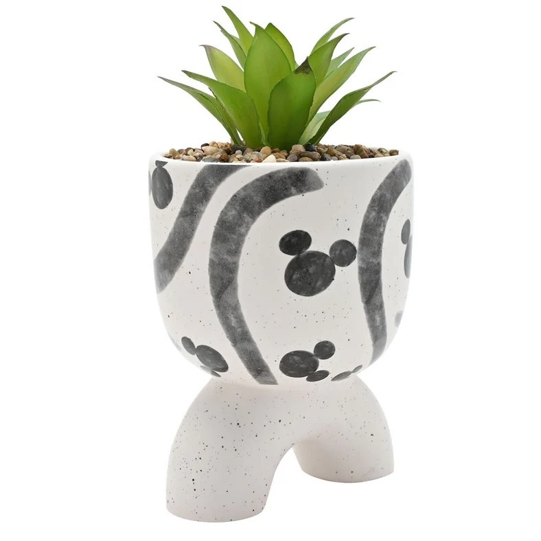 Shapes Arch-Footed: Mickey - Planter with Faux Plant