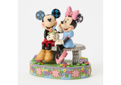 Figurine: A Blooming Romance  - (Mickey & Minnie on Spring Bench)