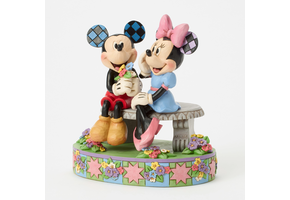 Figurine: A Blooming Romance  - (Mickey & Minnie on Spring Bench)