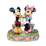 Figurine: A Blooming Romance  - (Mickey & Minnie on Spring Bench)