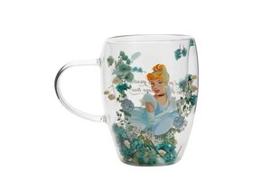 Theeglas: Cinderella - Disney Pastel Princess Floral Decorative Glass Mug