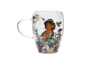 Theeglas: Jasmine - Disney Pastel Princess Floral Decorative Glass Mug