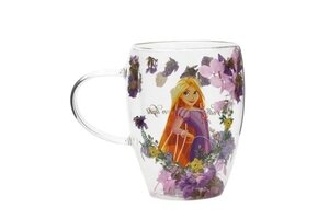 Theeglas: Rapunzel - Disney Pastel Princess Floral Decorative Glass Mug