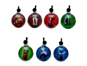 Kerstballen:  Villains - set van 7 stuks