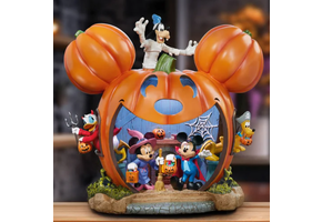 Figurine: Halloween Pompoen- Disney Mickey and Friends Halloween Pumpkin House