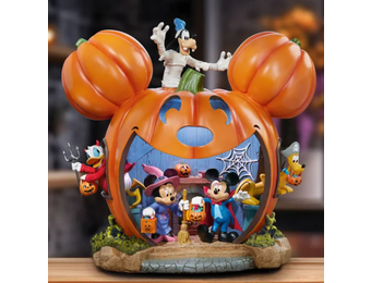 Figurine: Halloween Pompoen- Disney Mickey and Friends Halloween Pumpkin House