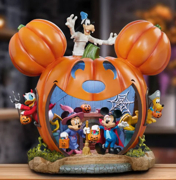 Figurine: Halloween Pompoen- Disney Mickey and Friends Halloween Pumpkin House