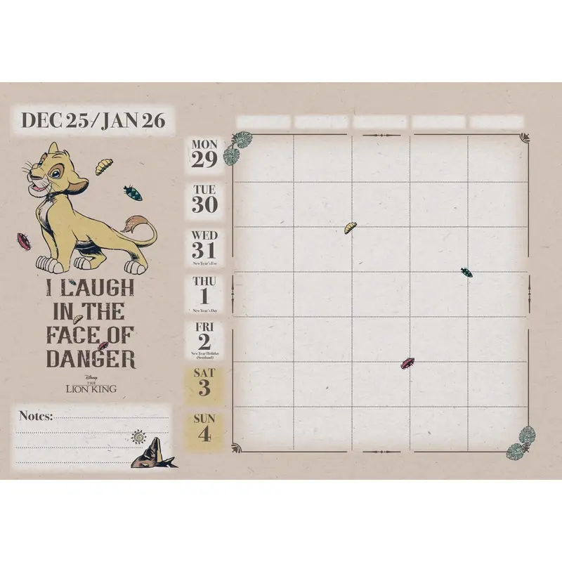 Planner:  A4 Familieplanner Disney 2026