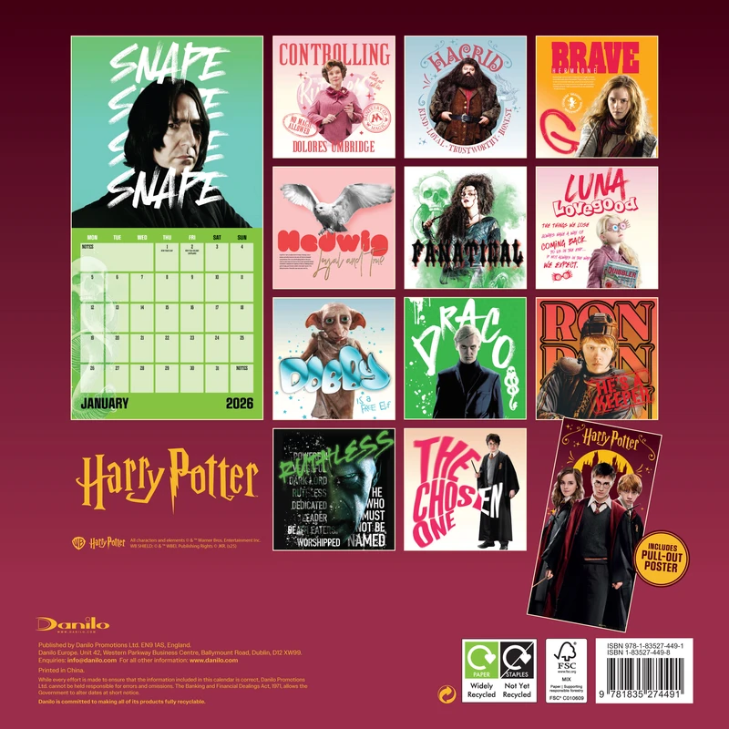 Kalender: Harry Potter 2026