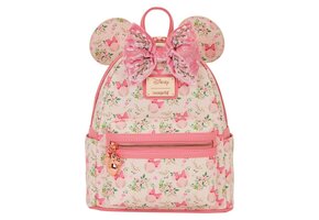 Backpack: Disney by Loungefly Mini Backpack Minnie Mouse Floral Bags Minnie Mouse