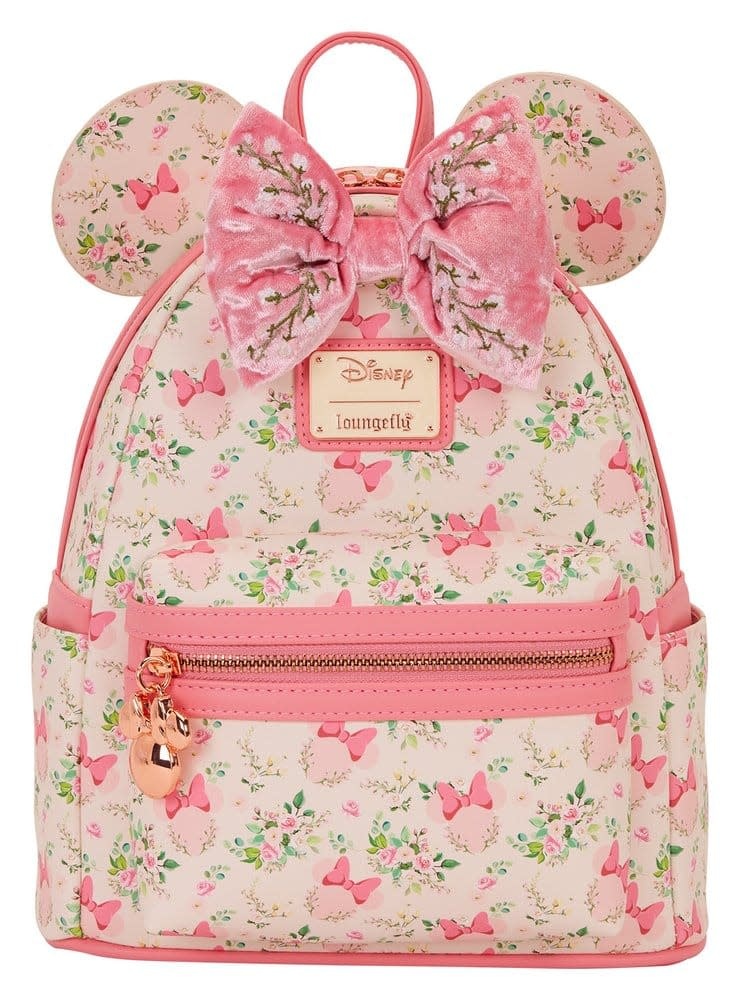 Backpack: Disney by Loungefly Mini Backpack Minnie Mouse Floral Bags Minnie Mouse