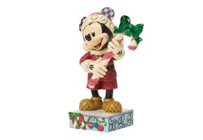 Figurine: Mickey with Candy Cane - Peppermint Magic