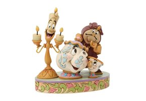 Figurine: Lumiere, Mrs Potts, Cogsworth and Chip - Heart of the Castle