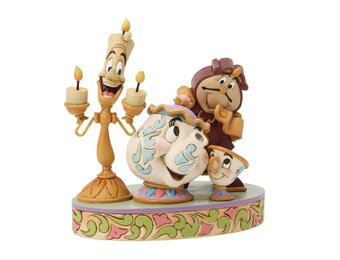 Figurine: Lumiere, Mrs Potts, Cogsworth and Chip - Heart of the Castle